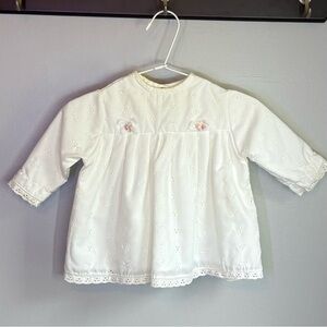 Vintage 1982 Baby Care by Dollycare Eyelet Lace Top Toddler Sz 12-18M Baby Girl